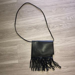 Black fringe purse